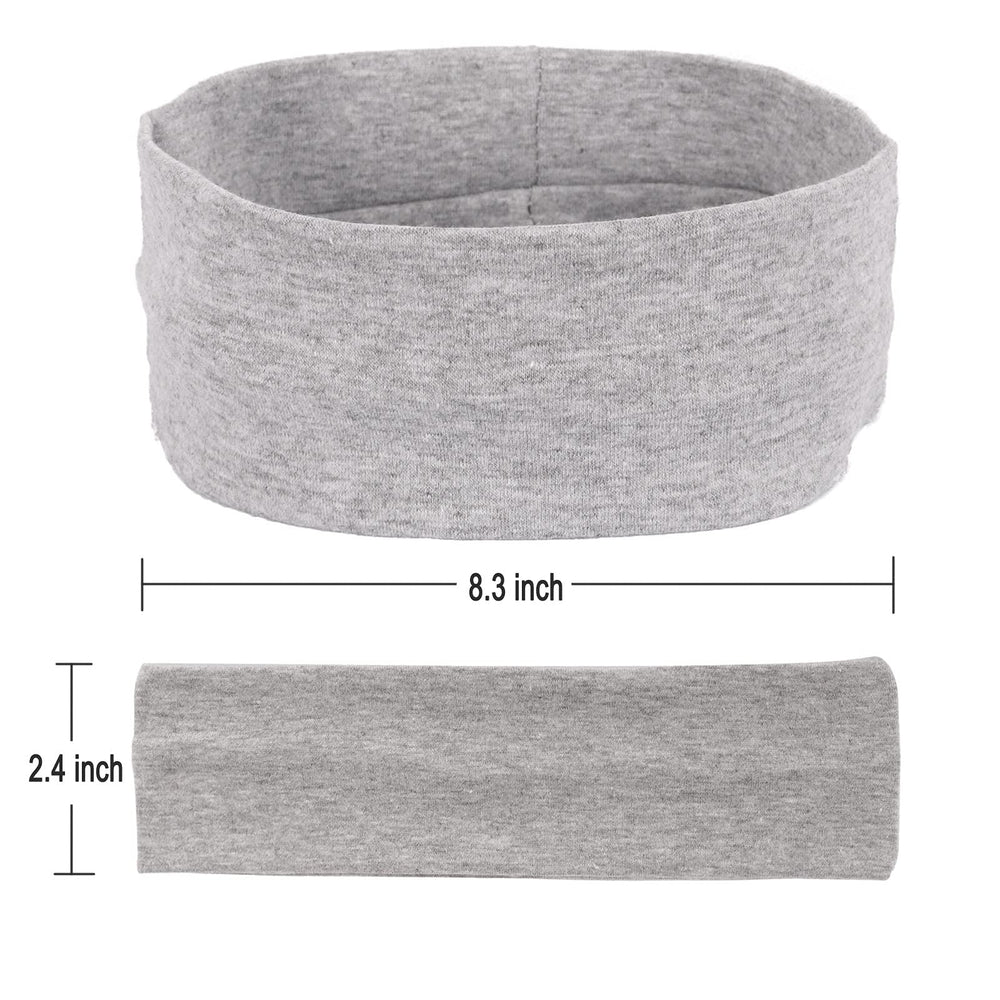MapofBeauty diadema marrón de algodón, suave y estable para entrenamientos.