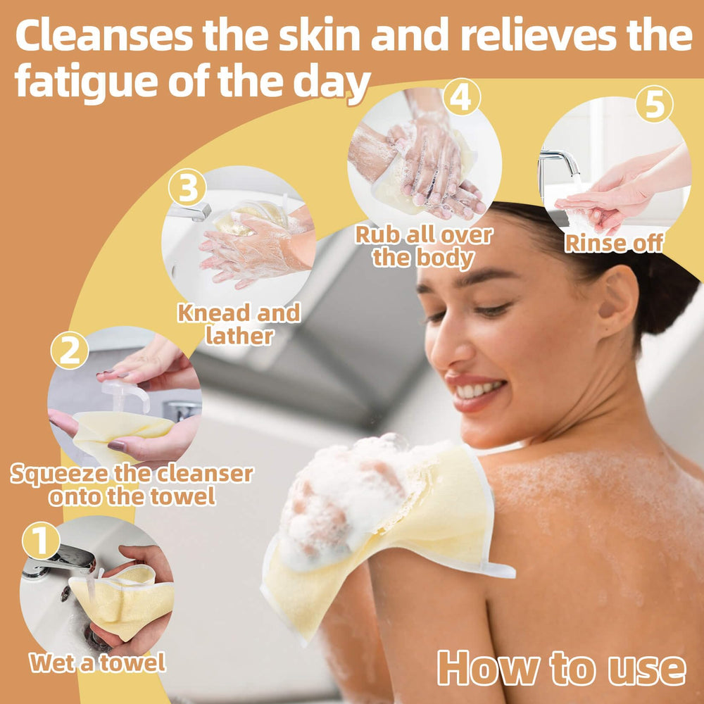 MAQIHAN paño exfoliante con doble cara para exfoliar y suavizar la piel