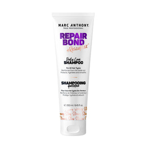 Marc Anthony Repair Bond Champú: botella vertiendo, limpieza profunda para cabello dañado