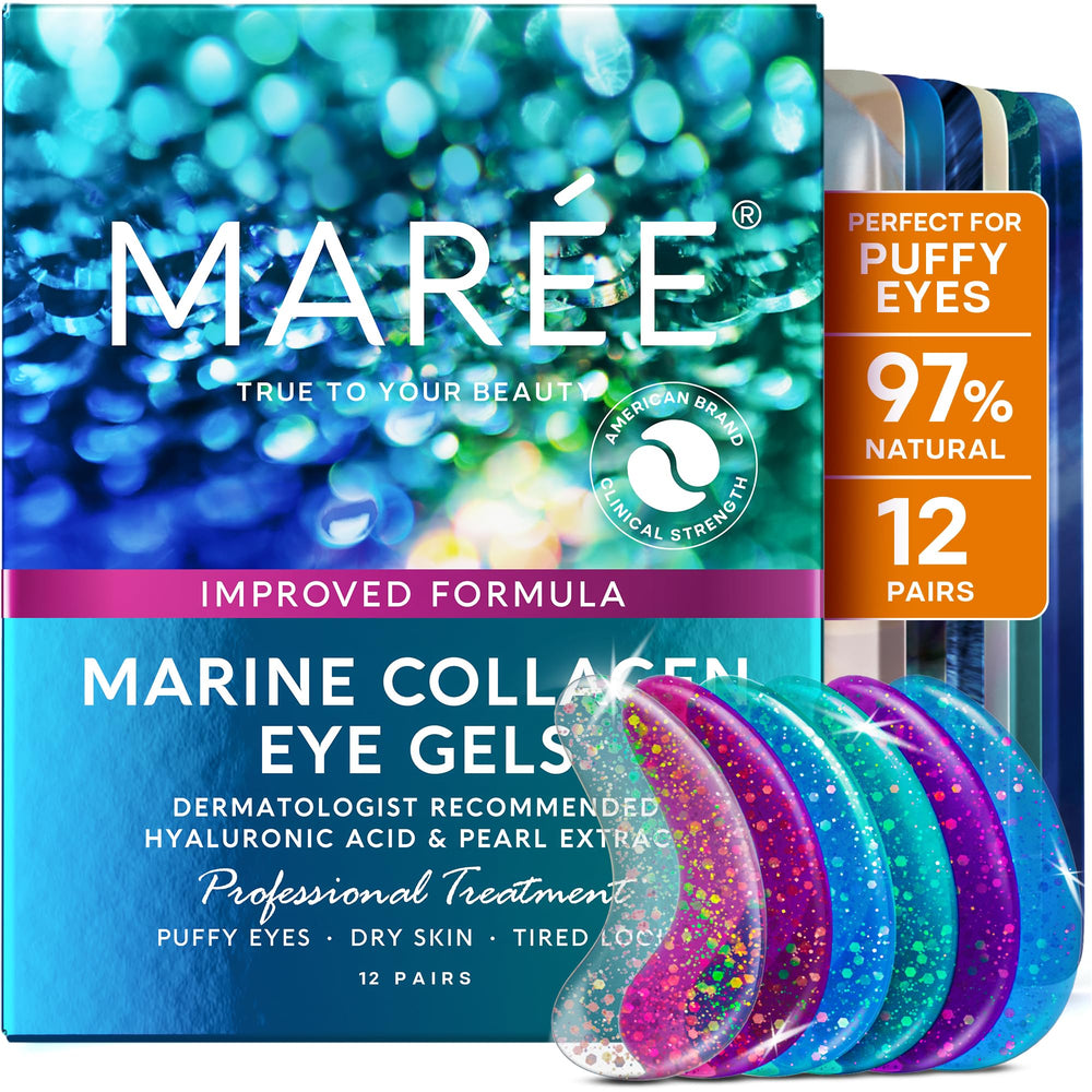 MAREE parches para ojos gel refrescante para disminuir la hinchazón