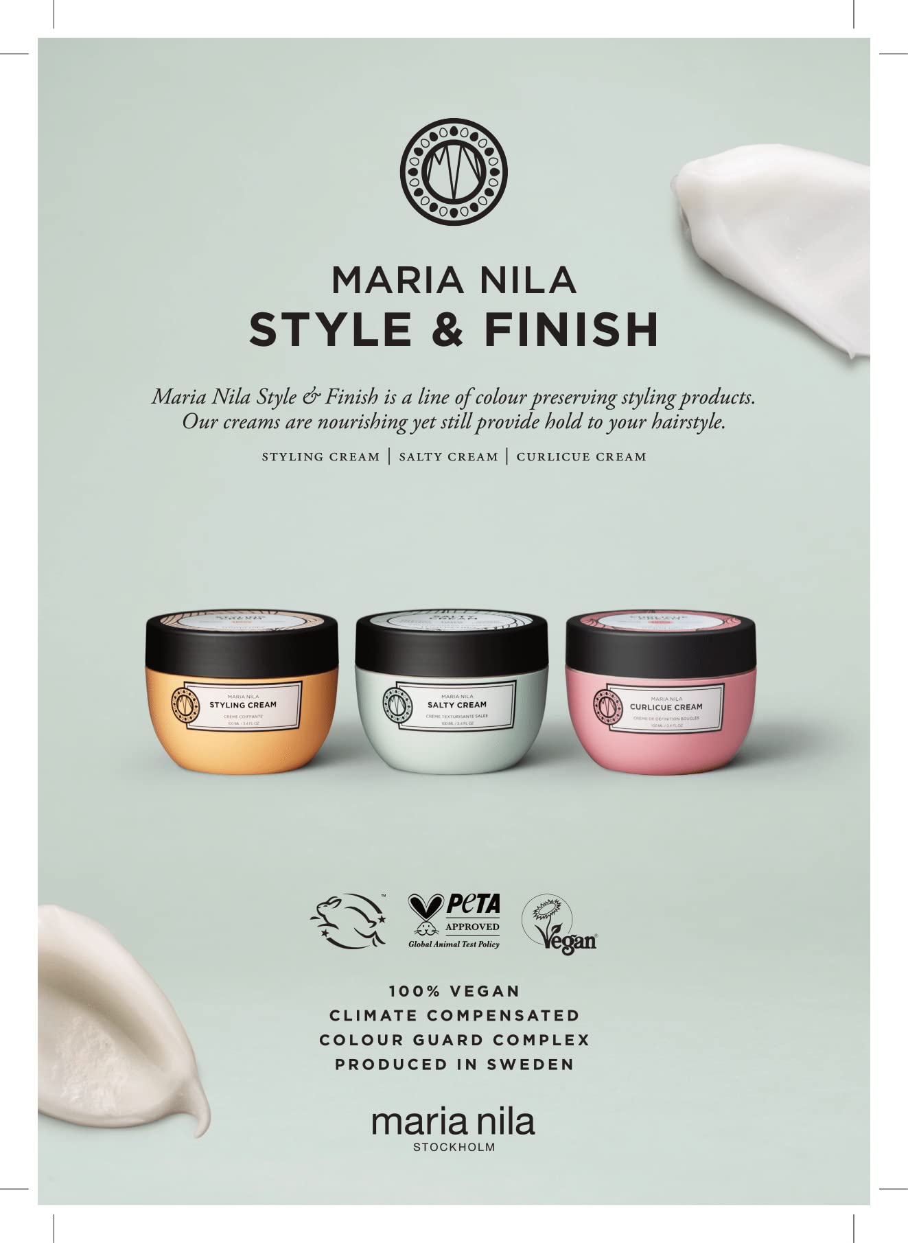 Maria Nila Curlicue Cream, hidratación con manzanilla para rizos suaves.