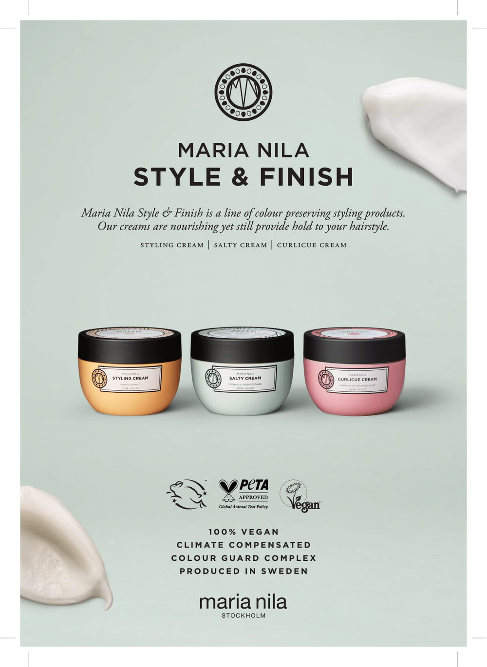 Maria Nila Curlicue Cream, hidratación con manzanilla para rizos suaves.