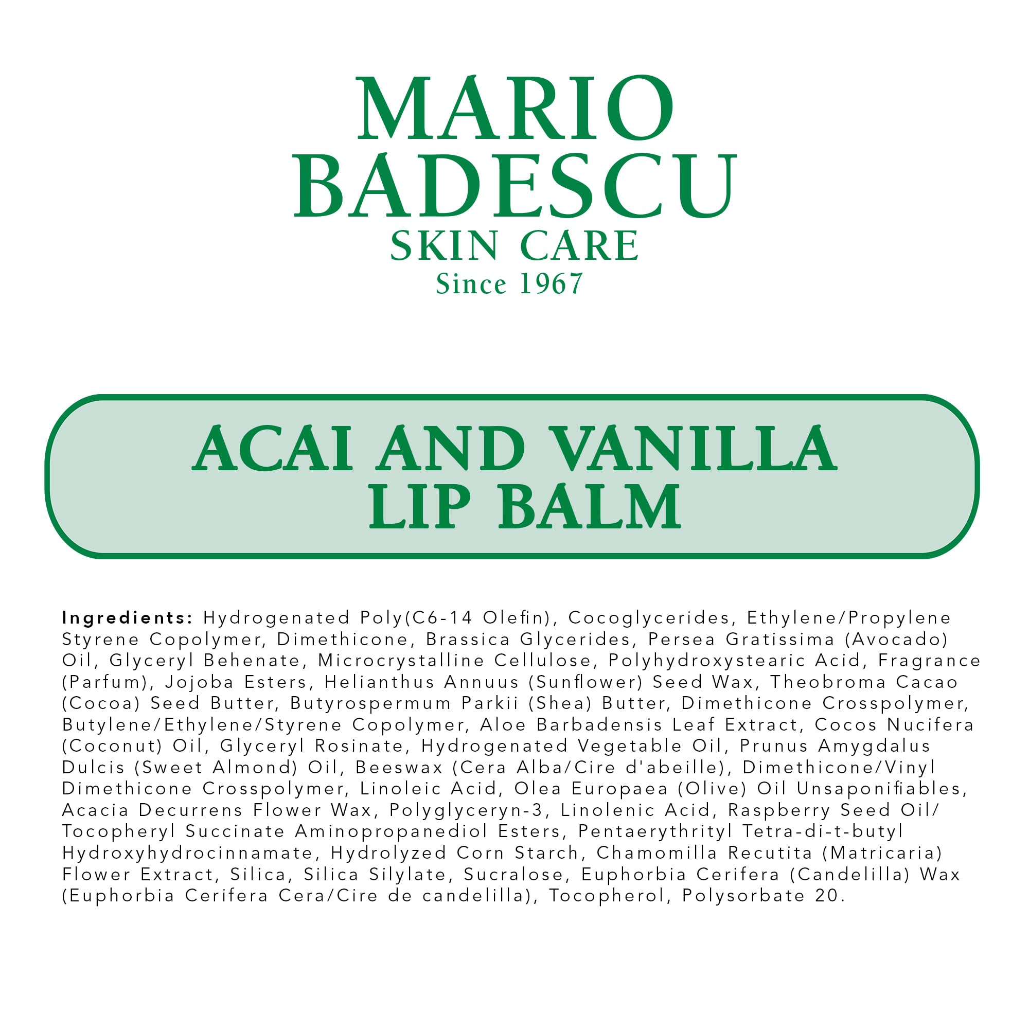 Bálsamo labial Mario Badescu libre de parabenos para piel sensible