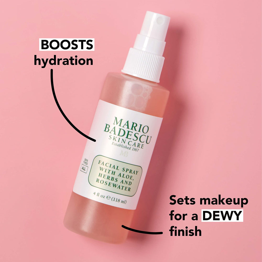 Bruma facial Mario Badescu con gardenia y tomillo para claridad.