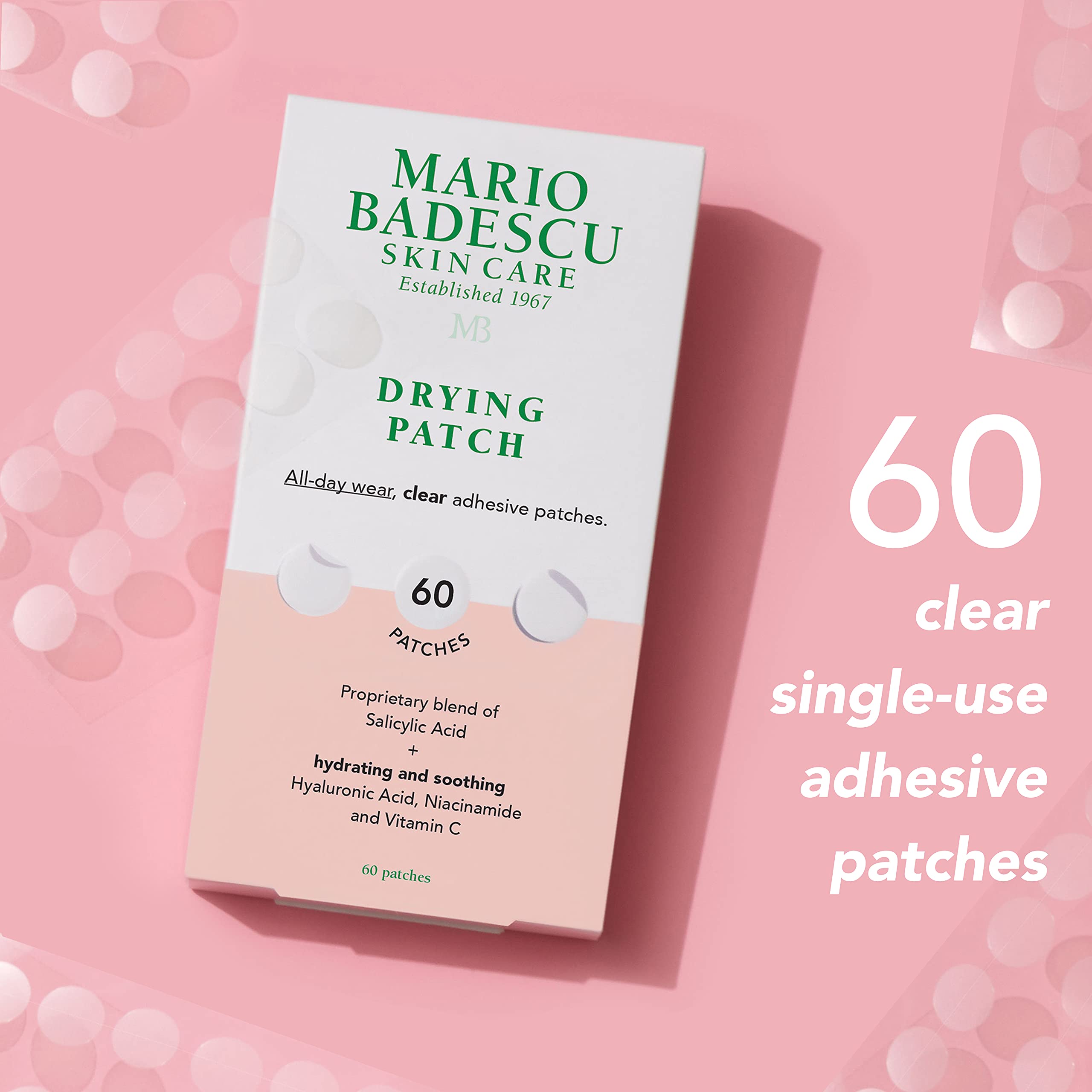 Parche Mario Badescu Drying Patch, aplicación rápida para manchas, piel más equilibrada.