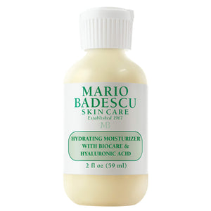Mario Badescu hidratante Biocare con ácido hialurónico, frasco visible para hidratación diaria
