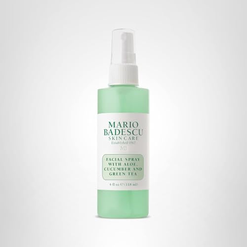 Mario Badescu spray facial para retoques de maquillaje y acabado fresco.