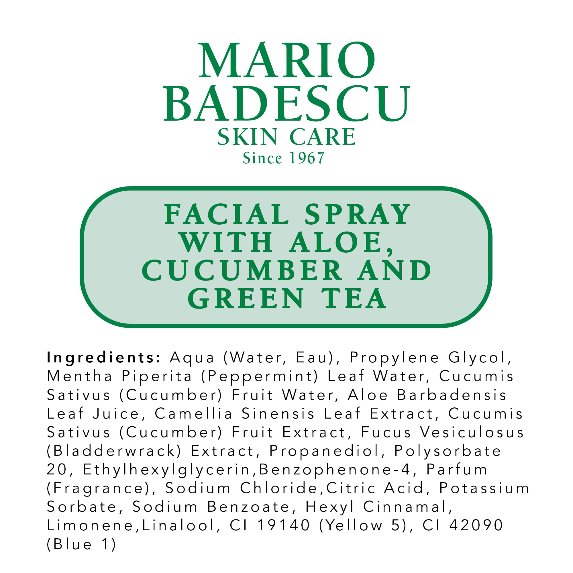 Mario Badescu spray facial para viaje, tamaño compacto.