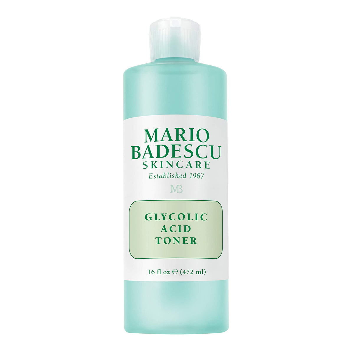 Mario Badescu Tónico glicólico: botella de 16 oz para piel suave y radiante