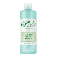 Mario Badescu Tónico glicólico: botella de 16 oz para piel suave y radiante