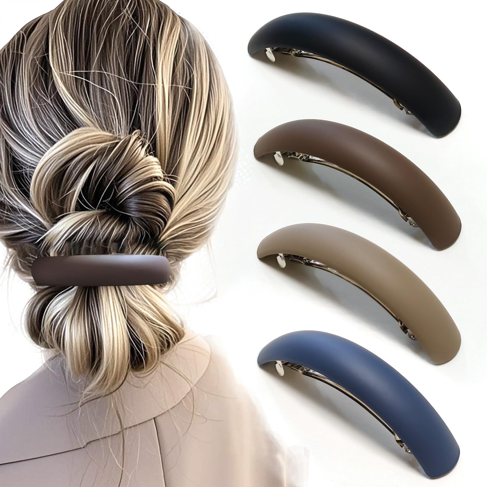 Pinza Markuii para cabello grande 3-8 pulgadas, agarre seguro para estilos voluminosos.