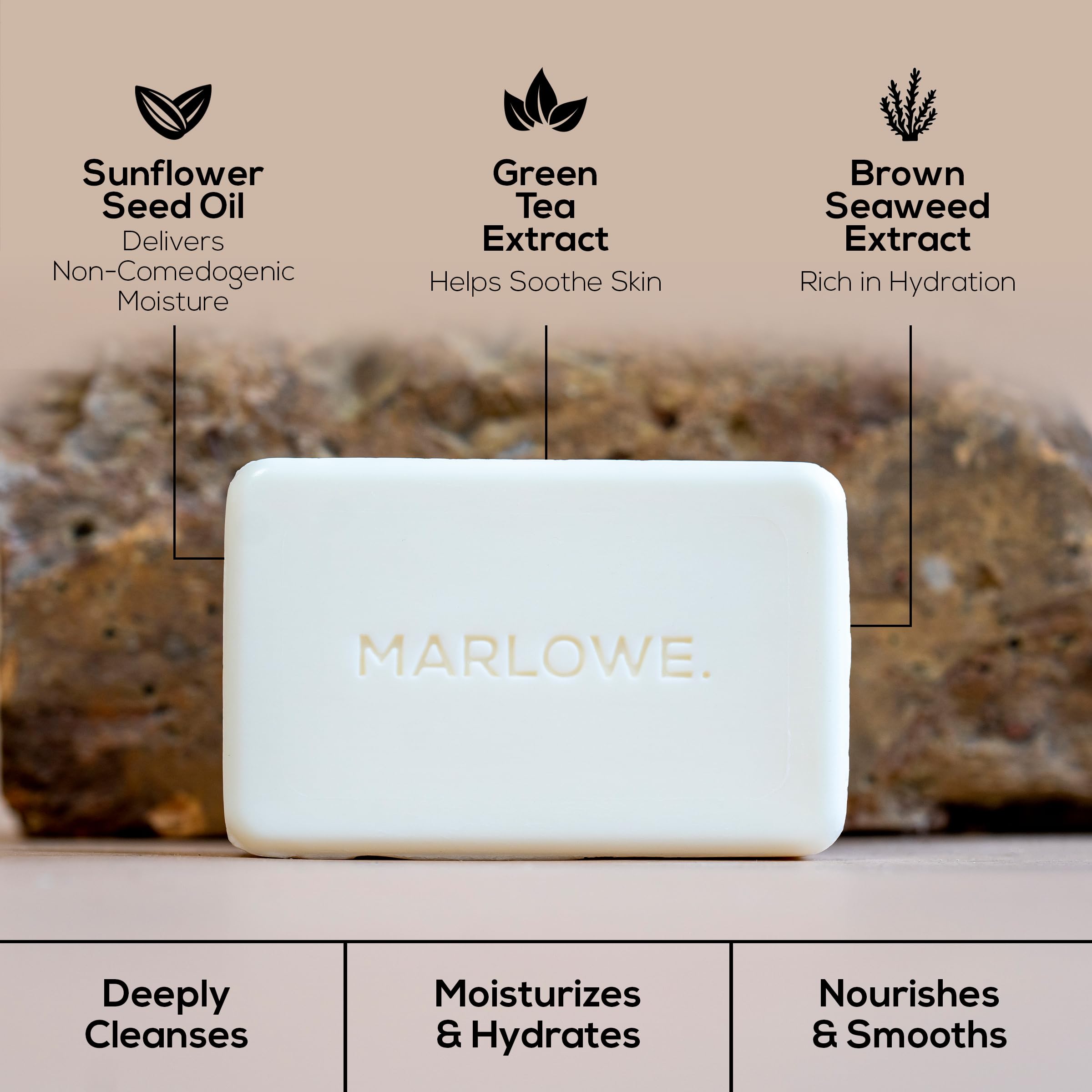 MARLOWE No.105 paquete de tres barras para cuidado diario y ahorro