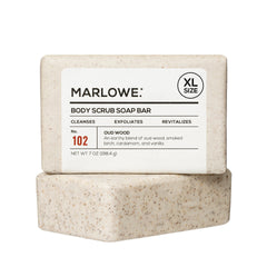 MARLOWE No.102 barra exfoliante Oud Wood para piel suave y perfumada