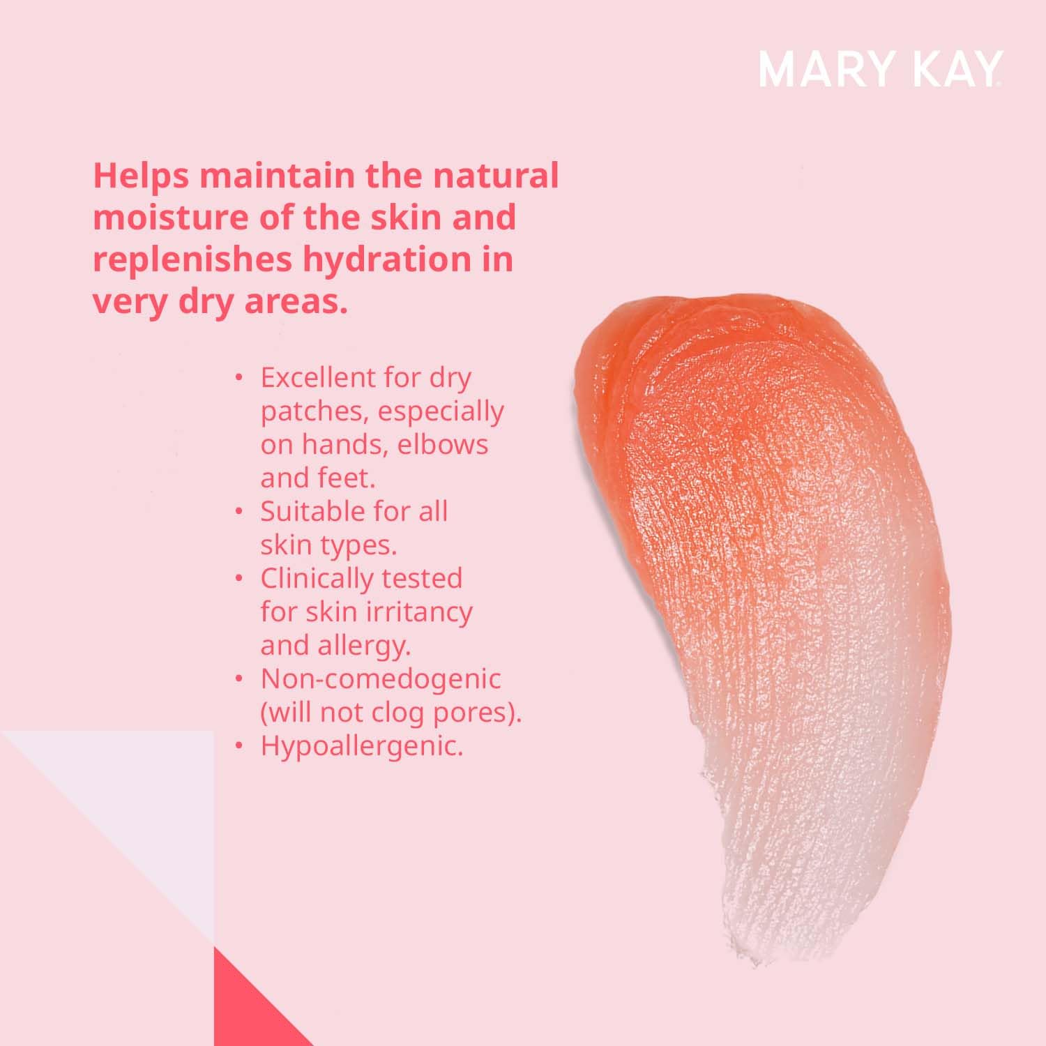 Aplicación nocturna de Mary Kay crema emoliente para hidratar manos