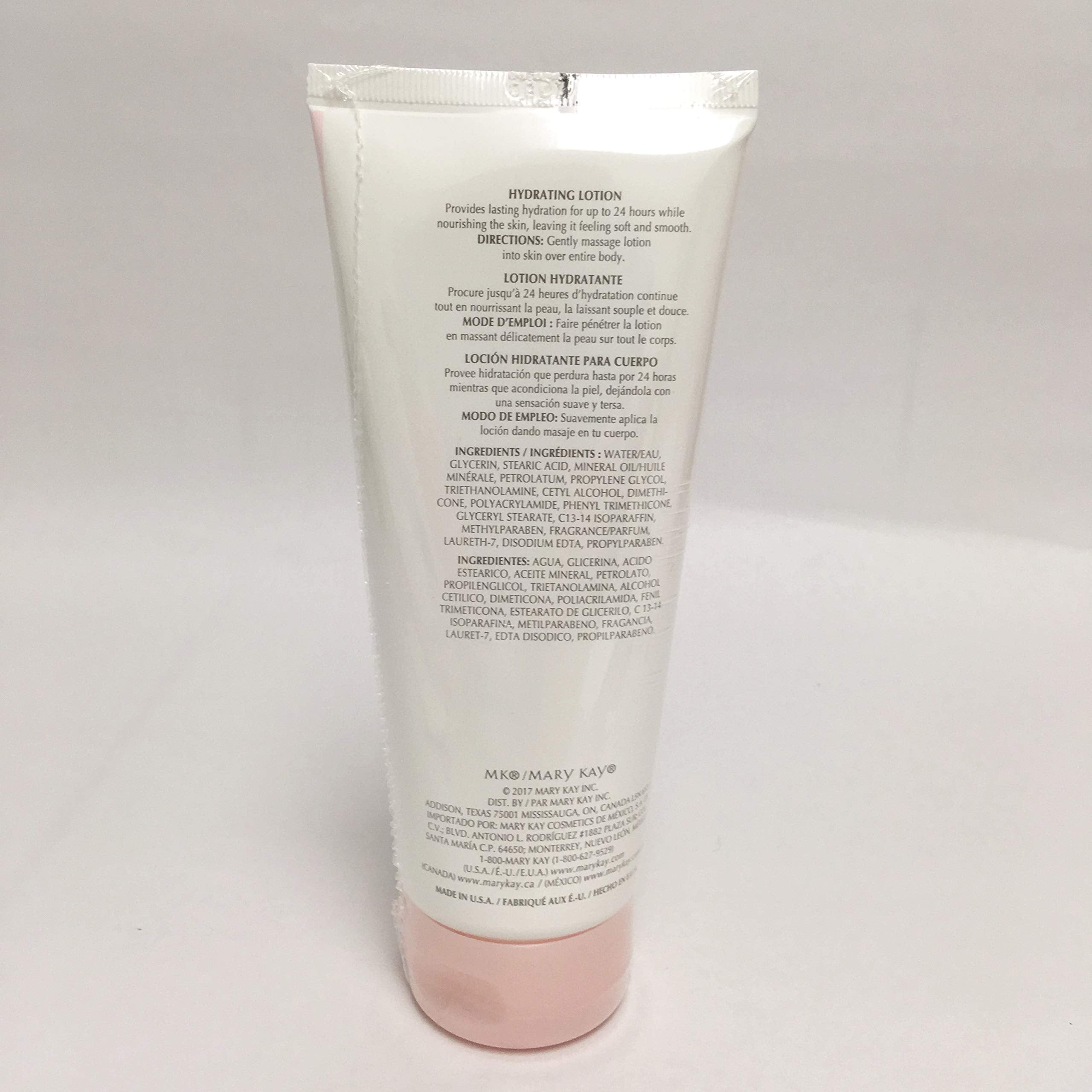 Mary Kay Loción Hidratante: textura cremosa para suavizar la piel.