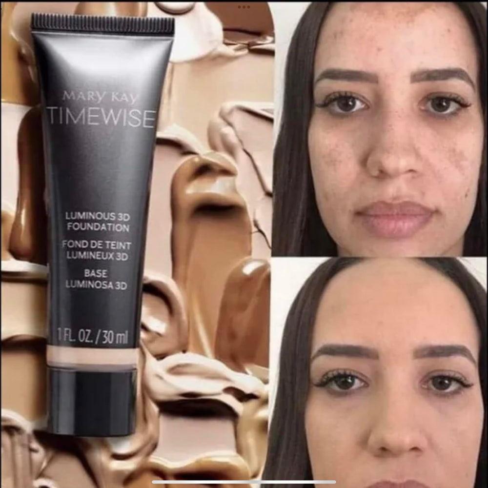 Textura ligera de Mary Kay TimeWise Luminous 3D Foundation que se funde con la piel.