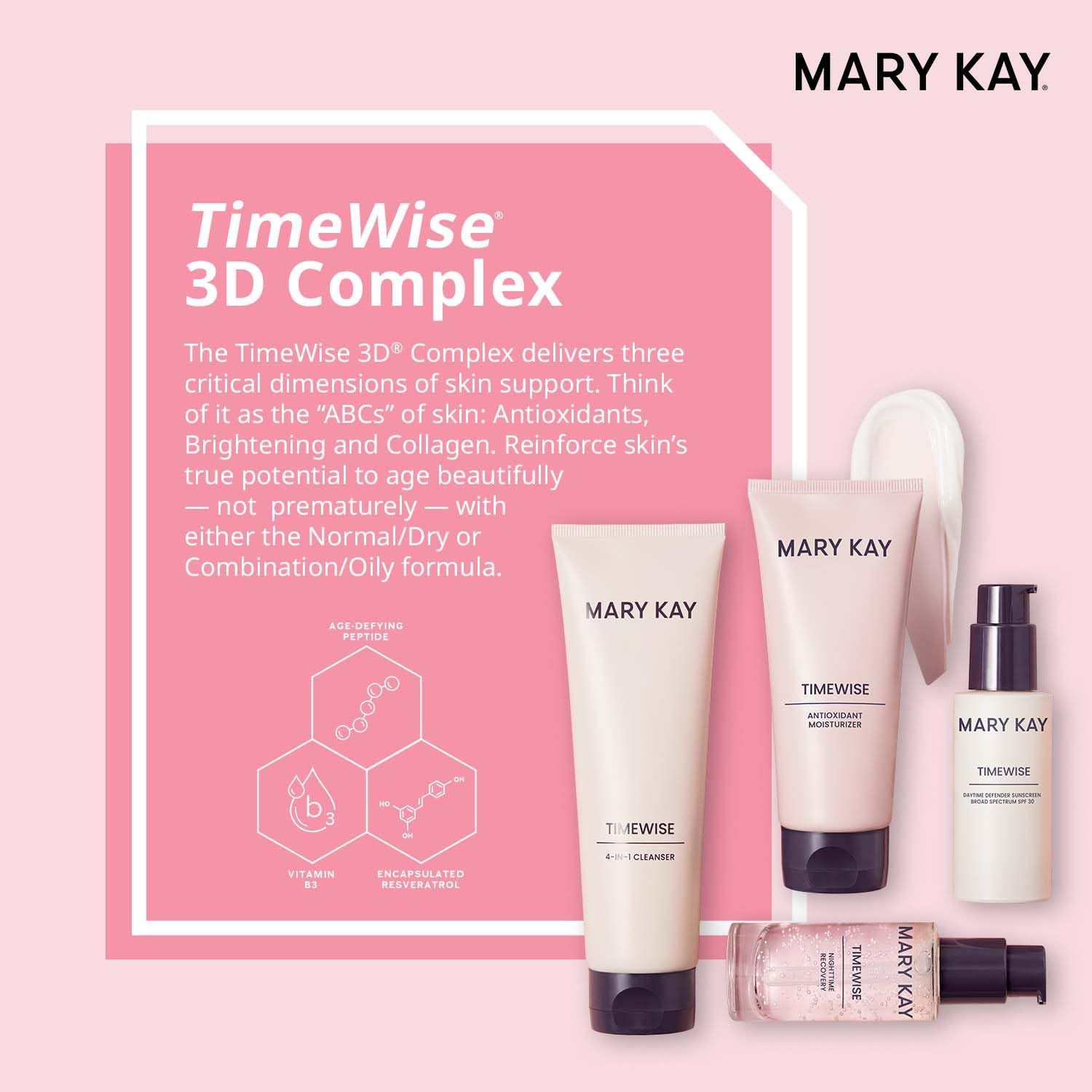 Mary Kay TimeWise Miracle Set crema día con protección solar 30: protección y luminosidad diarias.