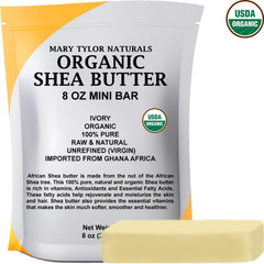 Mary Tylor Naturals Manteca karité orgánica, textura cremosa, ideal para humectar piel y cabello.