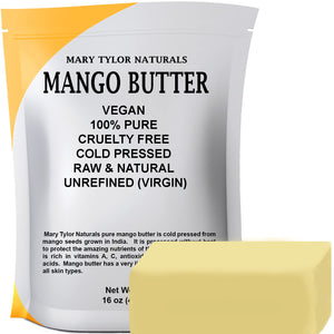 Mary Tylor Naturals manteca de mango 1 lb bloque para piel suave