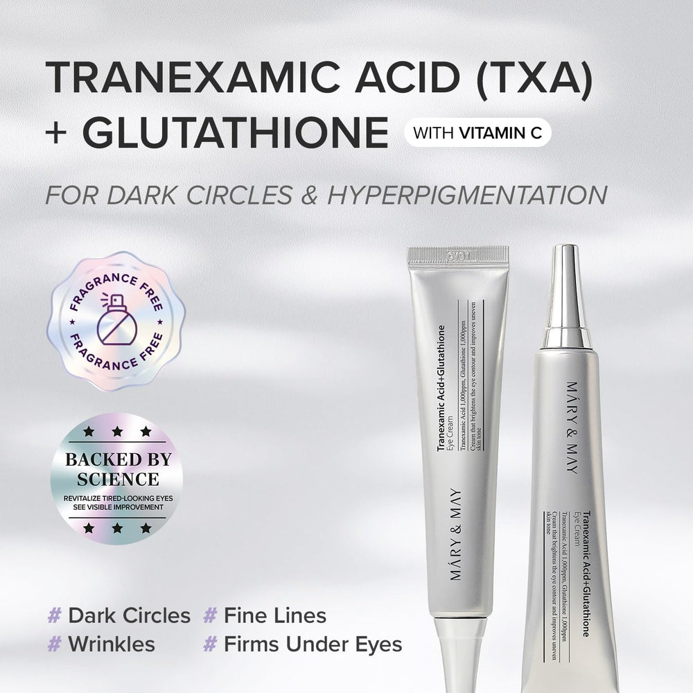 Mary&May Conjunto crema ojos tranexamico-glutation 1000ppm minis, tamaño portable