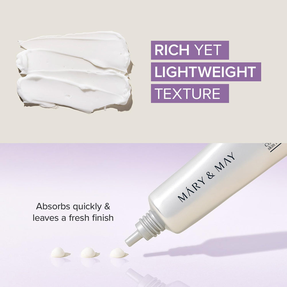 Mary&May crema ojos textura ligera con brillo suave
