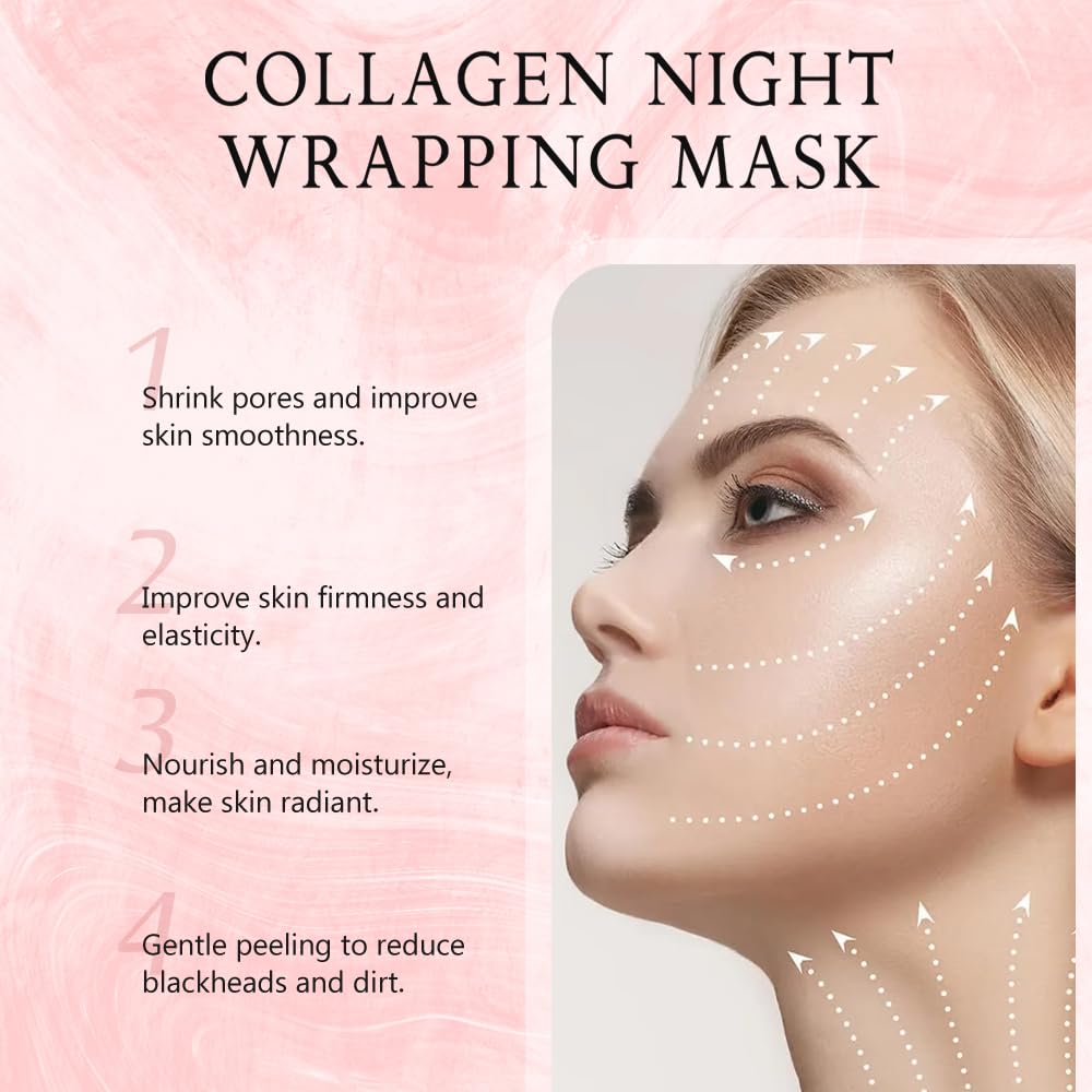 Mascarilla nocturna de colágeno con empaque seguro para transporte fiable.