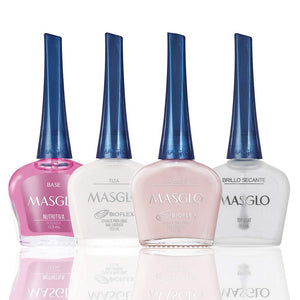 MASGLO Tradicional esmalte tiza: color suave y duración prolongada para uñas elegantes.
