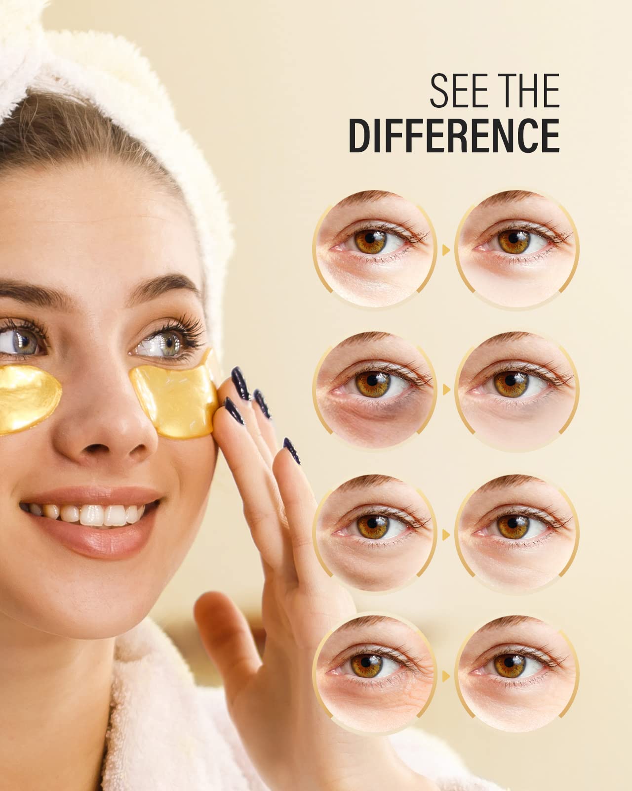 Maskiss parches ojos hidratacion, cuidado suave para la piel sensible