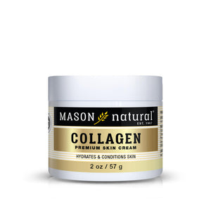 Crema de colágeno de alta calidad de Mason Natural en frasco de dos onzas para hidratación.