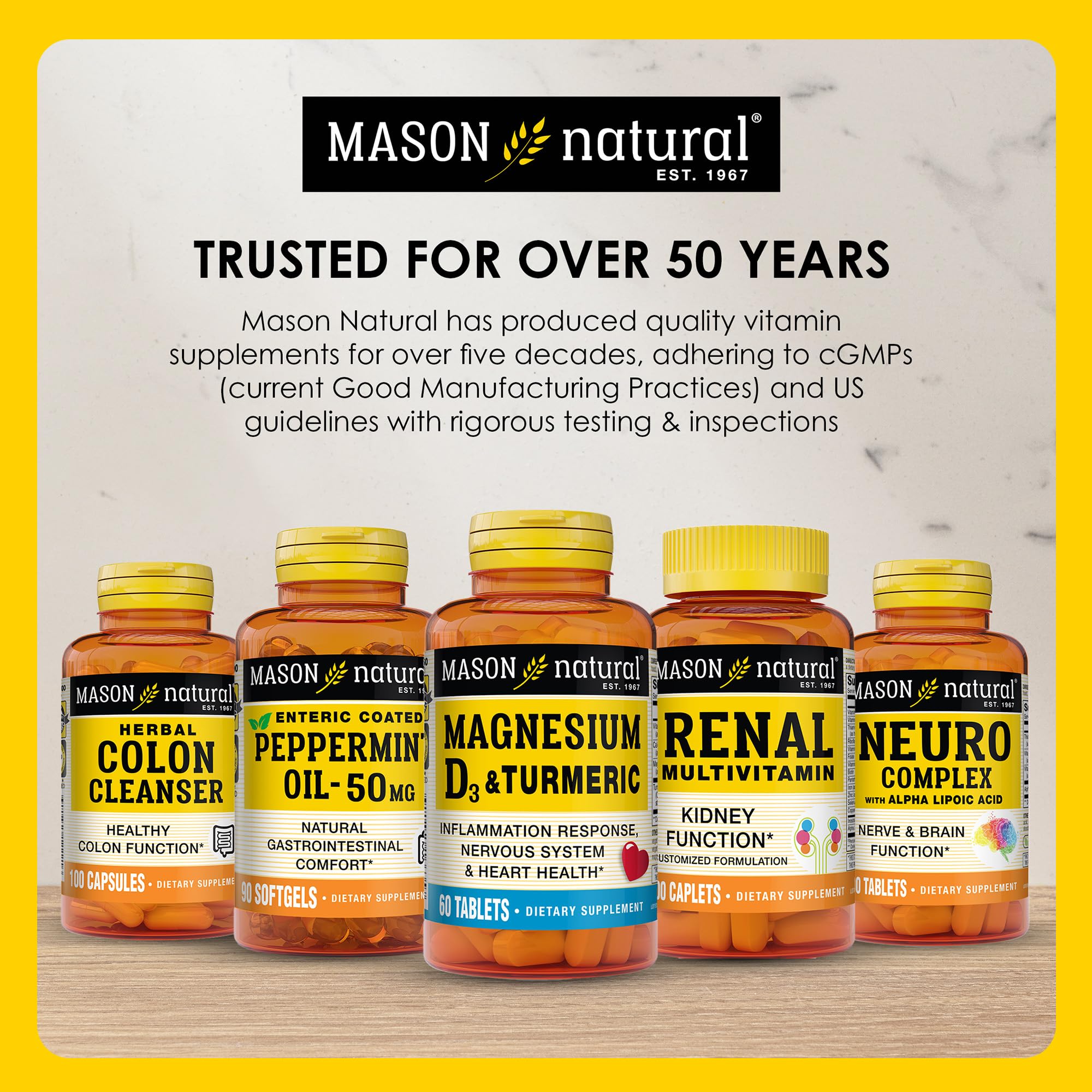 Presentación de Mason Natural para cuidado diario en el baño.