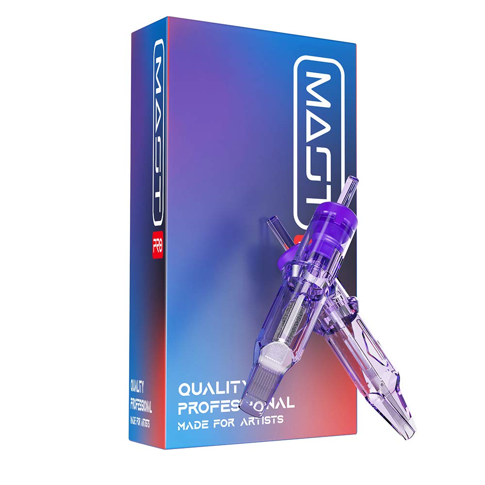 Mast Pro Tattoo Cartridges, cuerpo de plástico claro, facilita ver la tinta durante el uso.