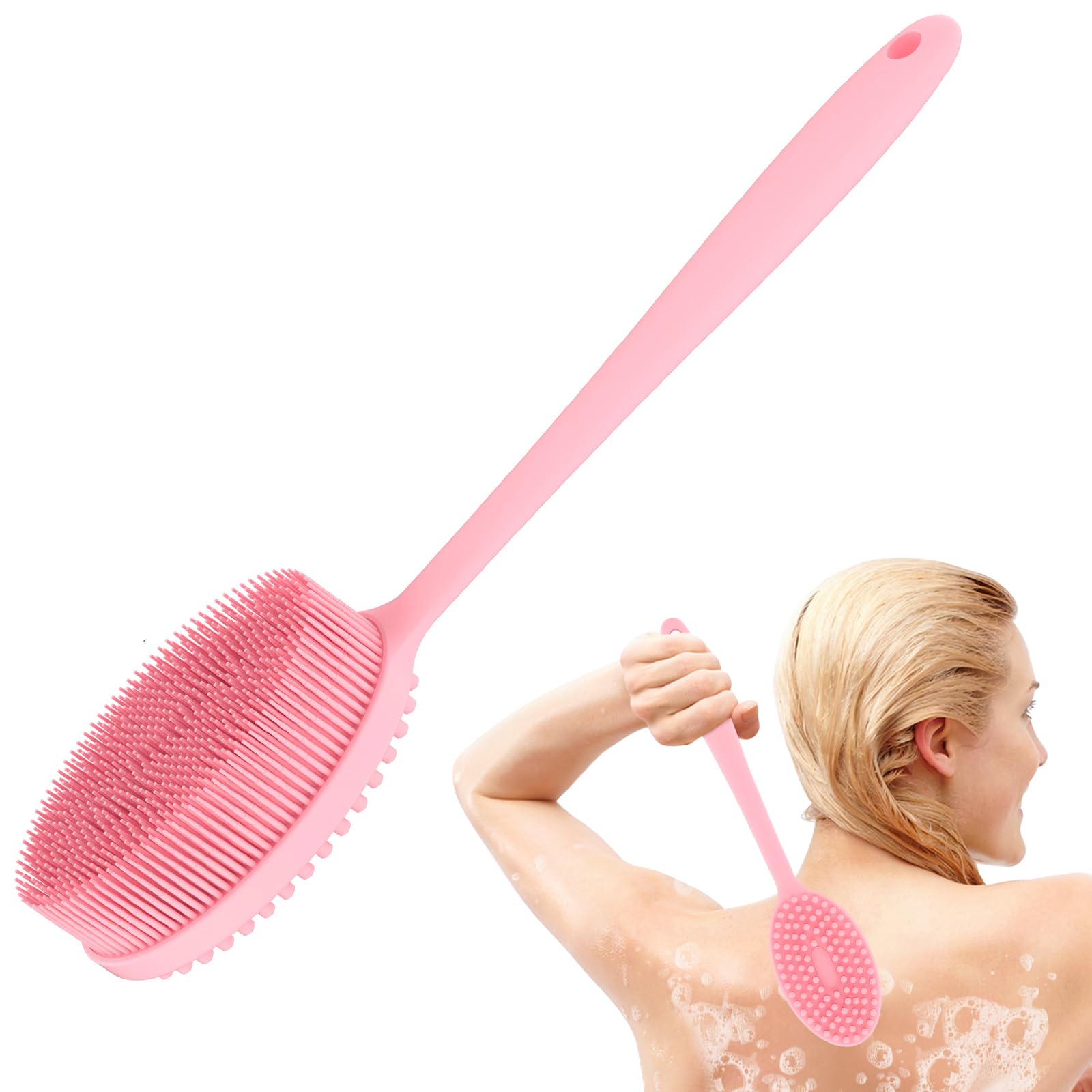 MateeyLife exfoliante corporal con manija para uso diario en la ducha