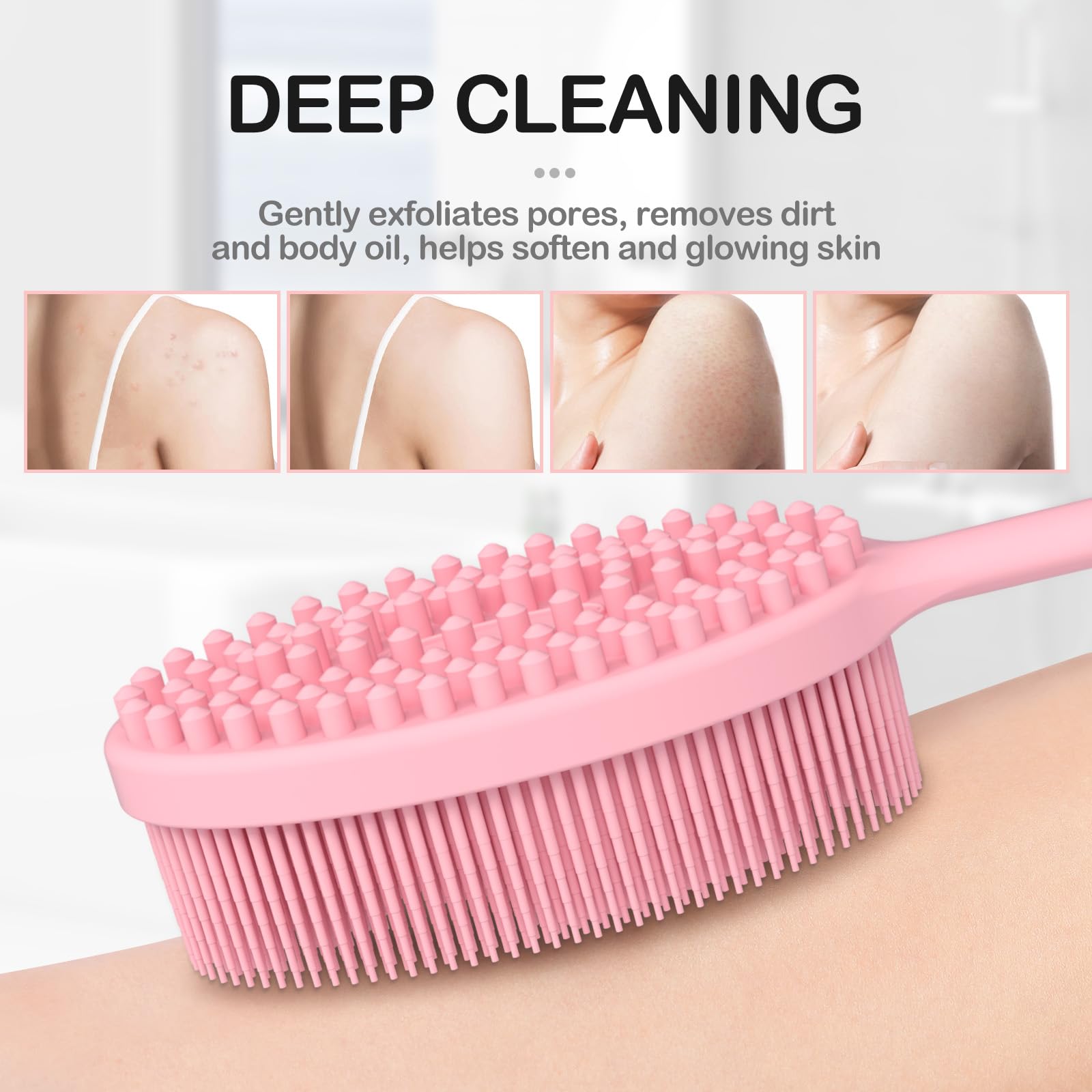 MateeyLife exfoliante con agujero para colgar después de ducharse