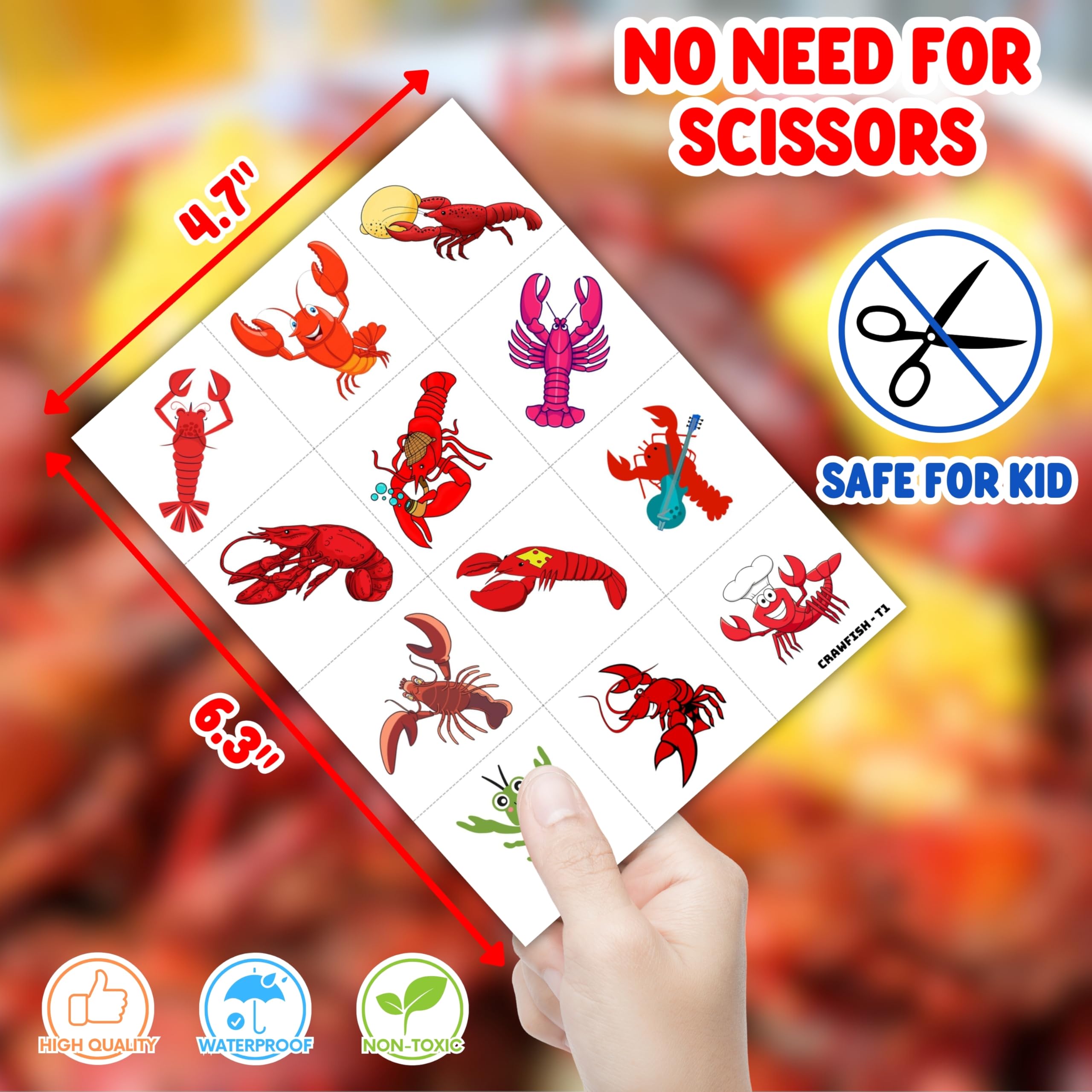 Materiales seguros para la piel Crawfish y no tóxicos.