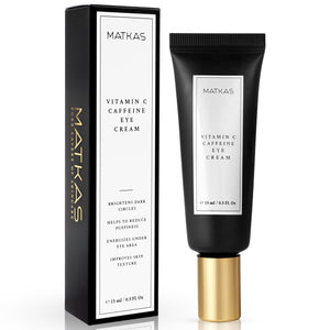 MATKAS crema de ojos con Vitamina C y cafeína, iluminando ojeras.