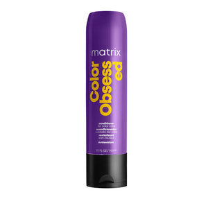 Acondicionador Matrix Color Obsessed en bote protege el color y facilita el peinado