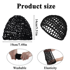 Gorro tejido de ganchillo Matwsec, suave para el cabello y comodidad nocturna.