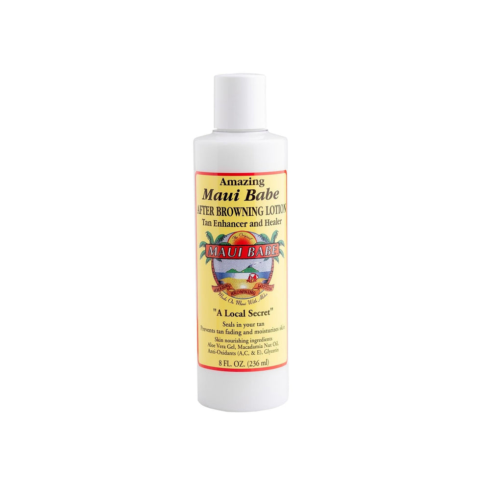 Maui Babe Loción después del bronceado, potencia el bronceado y cuida la piel.
