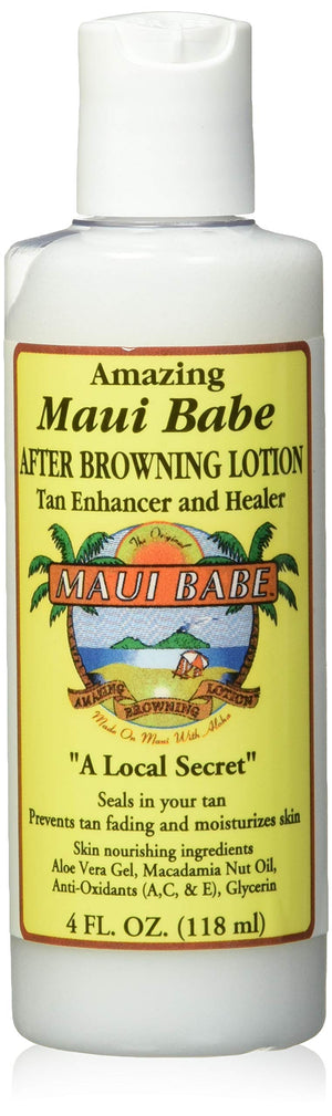 Maui Babe loción post-bronceado, botella-cuatro-onzas para sellar bronceado