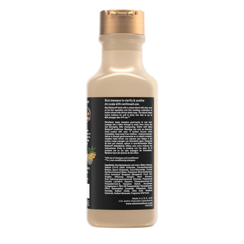 Ingredientes aloe vera y jabón negro en Maui Clarify & Soothe