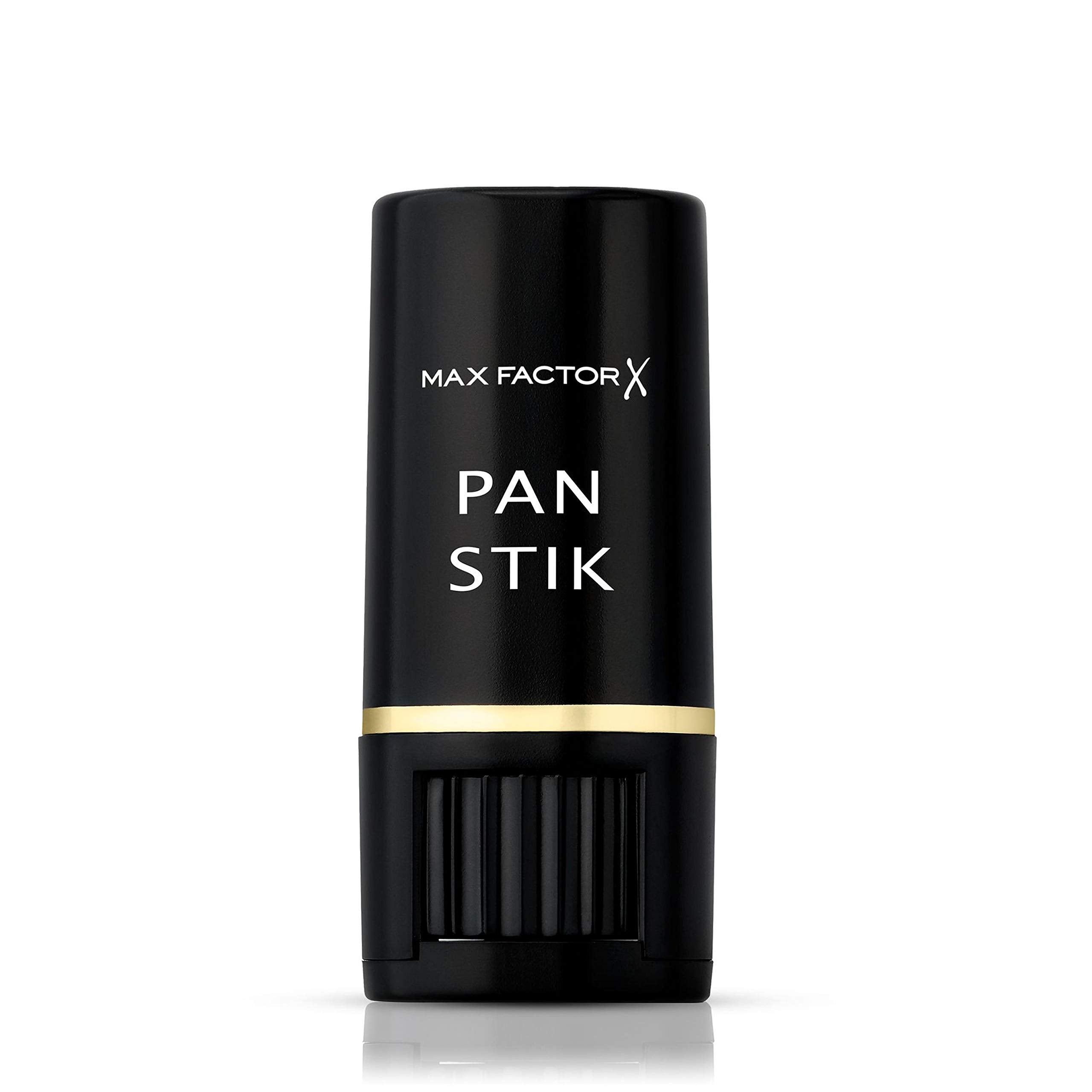 Max Factor PanStik, diseño stick práctico para retoques precisos durante el día.