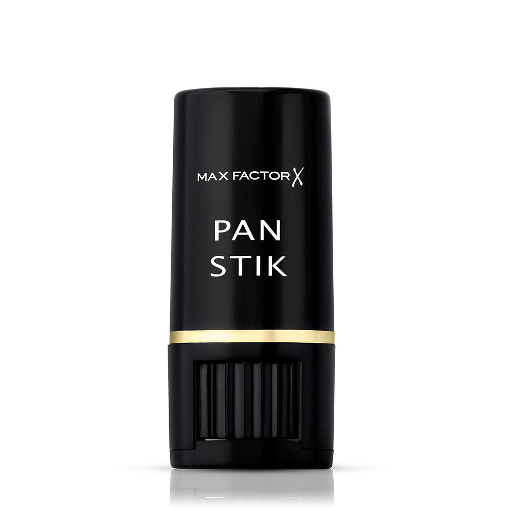 Max Factor PanStik, diseño stick práctico para retoques precisos durante el día.