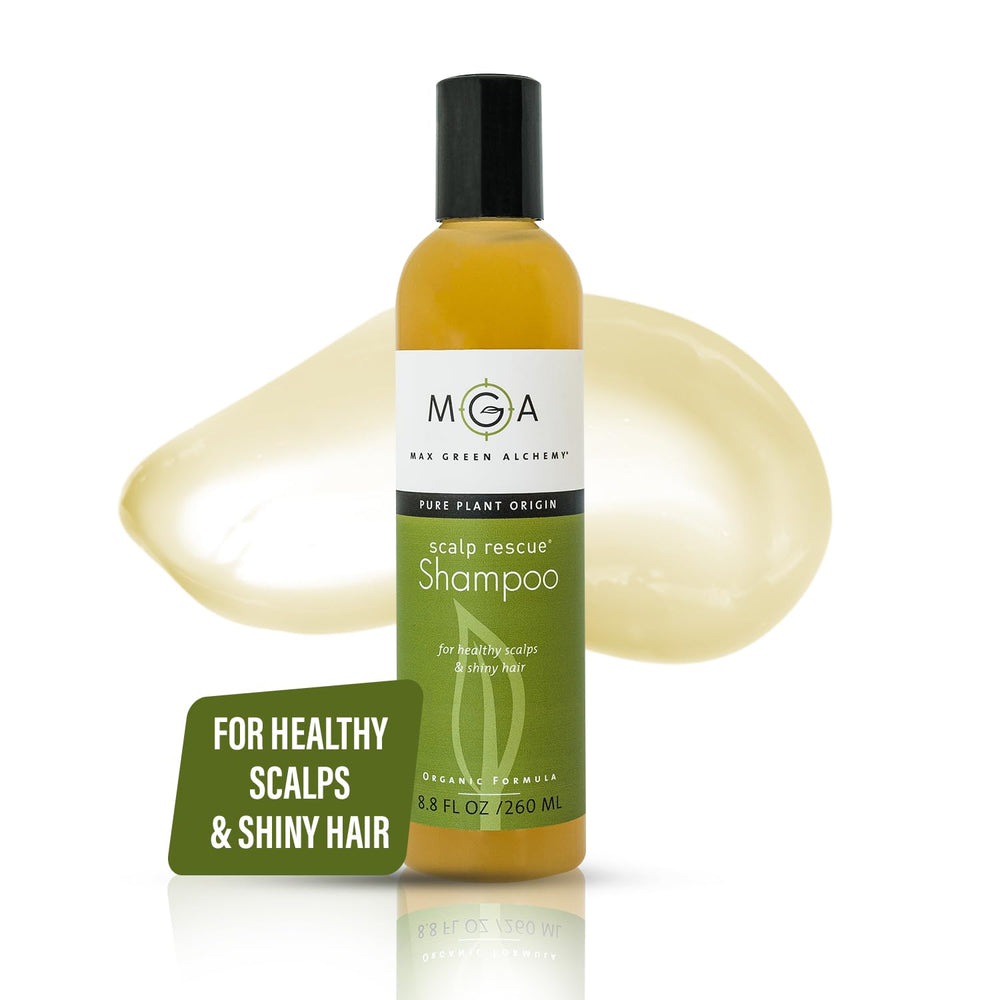 Extractos botánicos de Max Green Alchemy en frasco visible para el cabello.