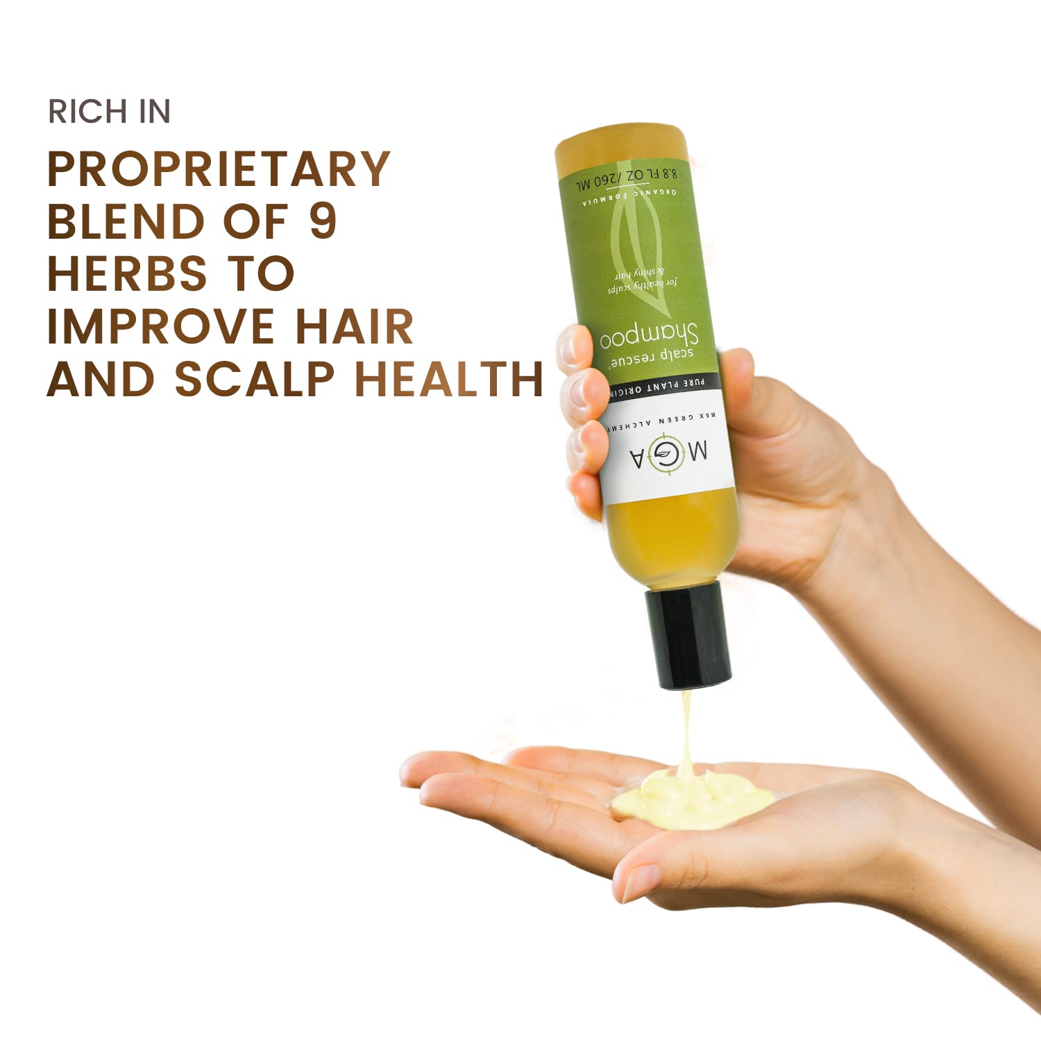 Max Green Alchemy sin parabenos y sulfatos, opción suave para el cabello.