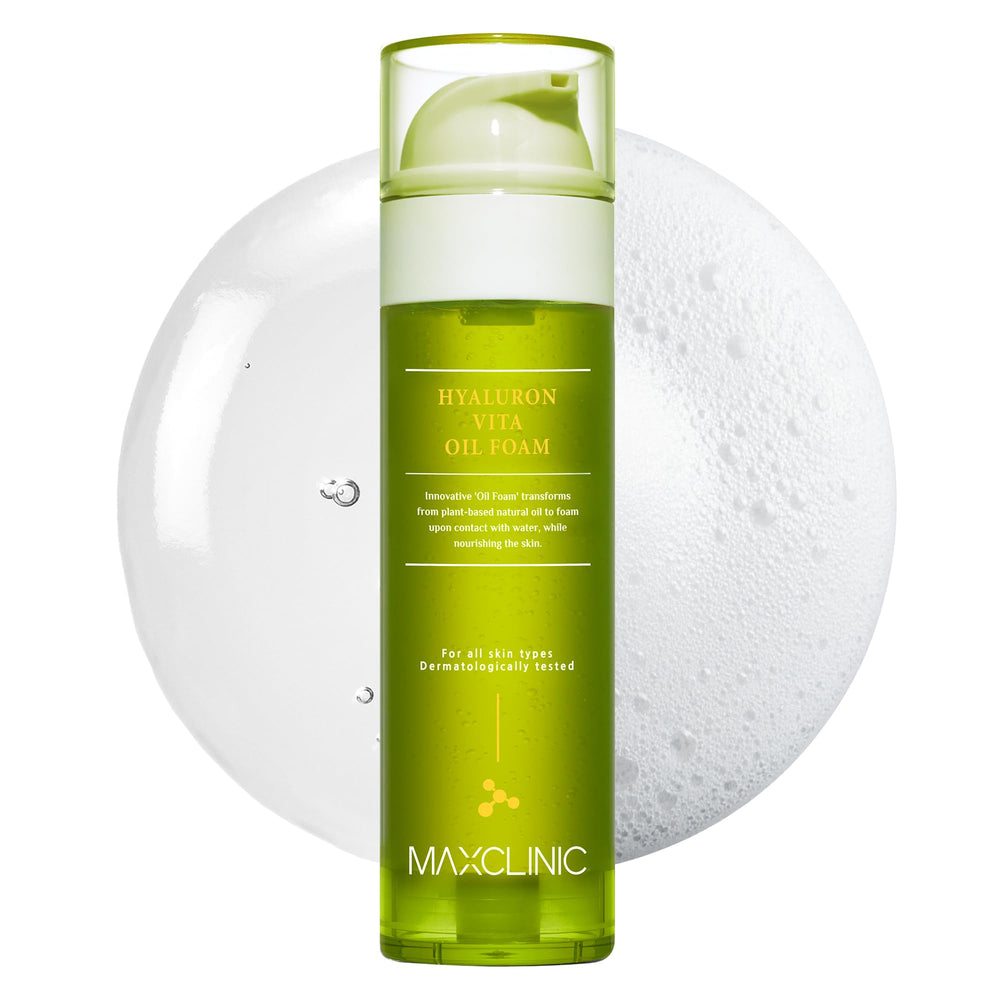 MAXCLINIC Hyaluron Vita, bote-espuma, limpieza eficaz y suave para piel seca.
