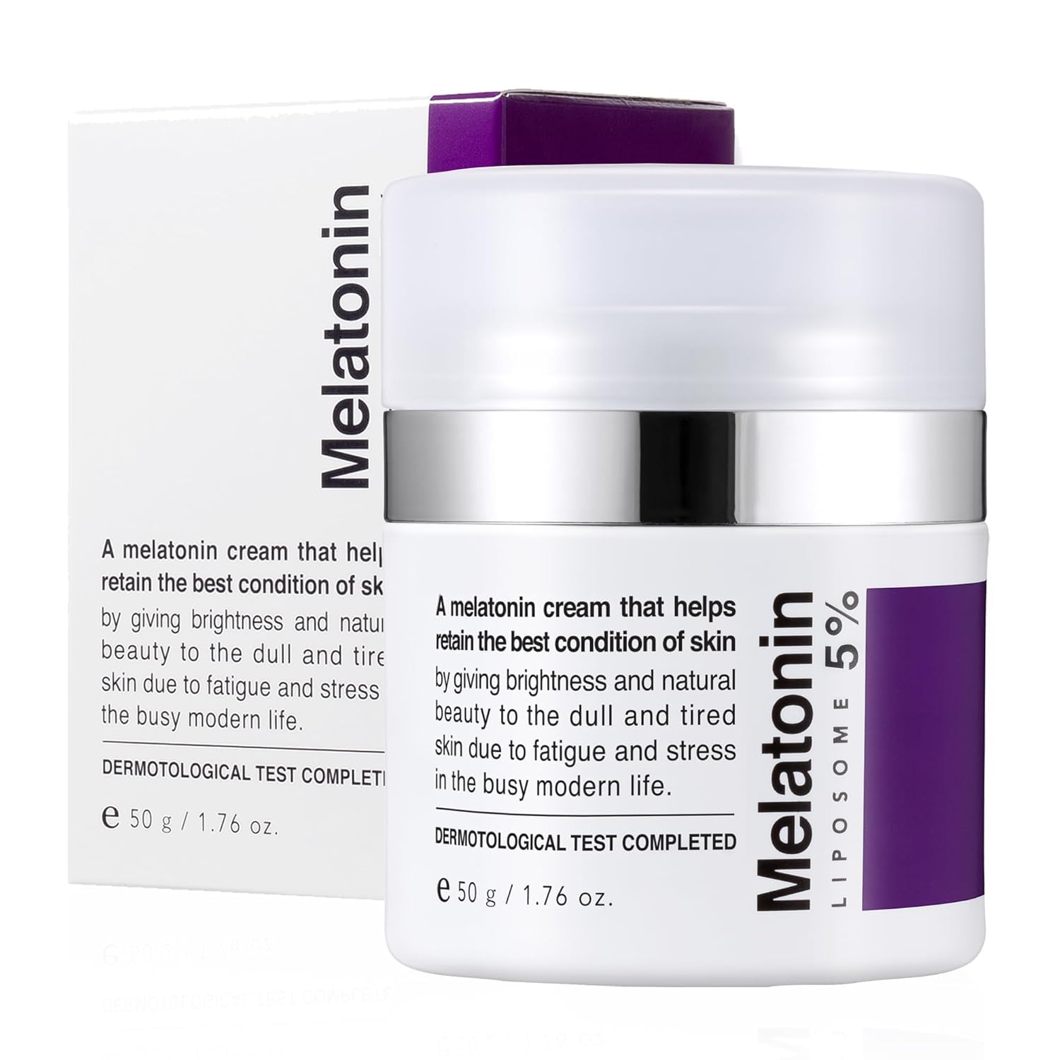 MAXCLINIC Time Return Melatonina Crema, botella cercana, hidratación suave para piel seca durante la noche.