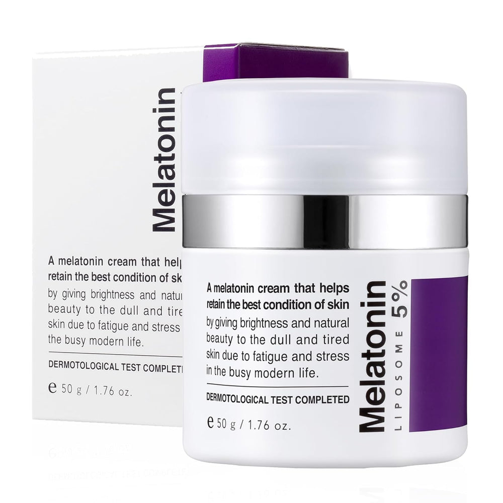 MAXCLINIC Time Return Melatonina Crema, botella cercana, hidratación suave para piel seca durante la noche.