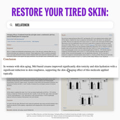 MAXCLINIC Time Return Melatonina Crema, frasco cerrado, muestra fórmula enriquecida con liposomas.