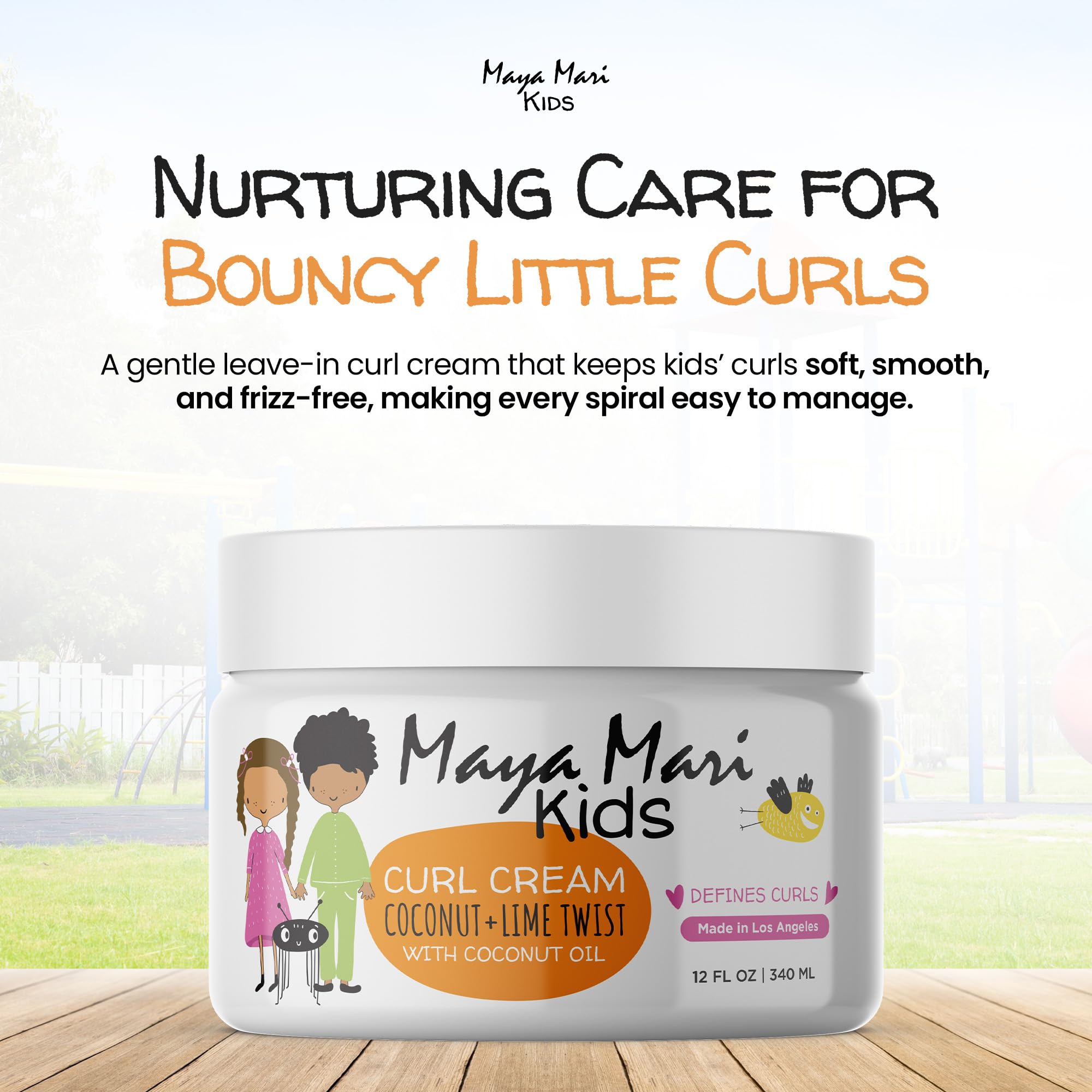 Maya Mari con aceite de coco, ingrediente nutritivo para rizos brillantes
