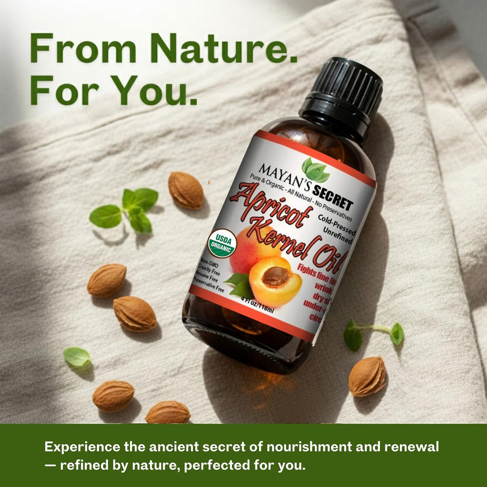 Mayan’s Secret Aceite de albaricoque, absorción rápida para uso diario.